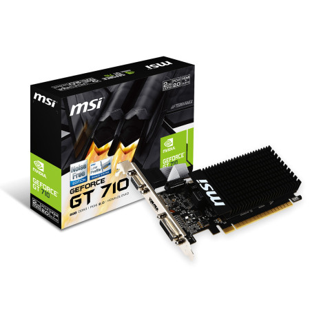 Carte Graphique Nvidia MSI GeForce GT710 2GD3H 2Go LP (Low Profile Passive)